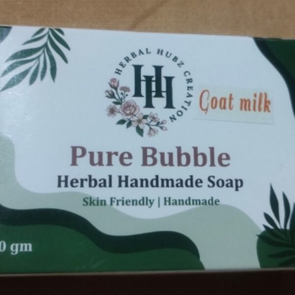 Pure Bubble Goat Milk Herbal Handmade Soap – 100g