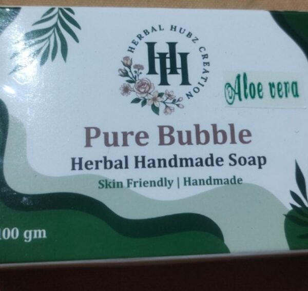 Pure Bubble Herbal Handmade Soap – Aloe Vera (100g)
